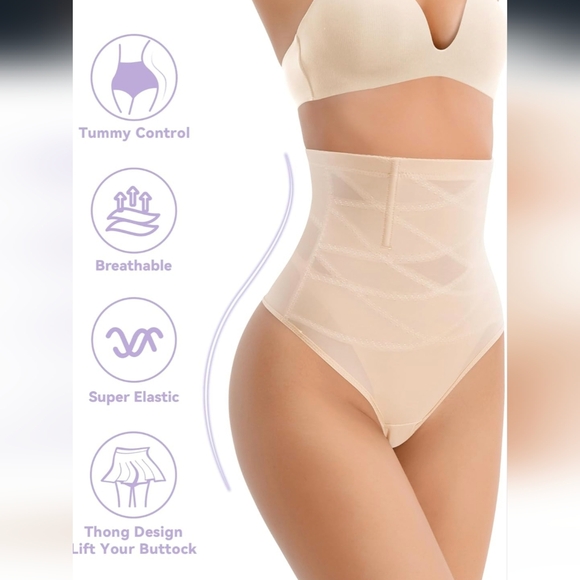 NWT Large tan Esa Liang Shapewear Tummy Control - Picture 4 of 14